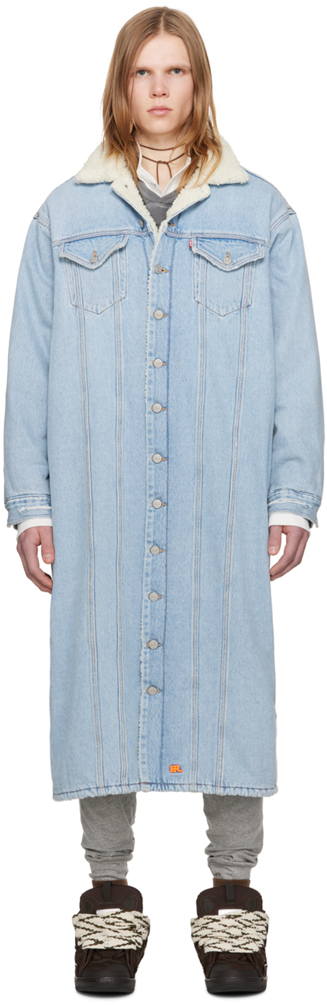 Erl Blue Levi's Edition Denim Coat