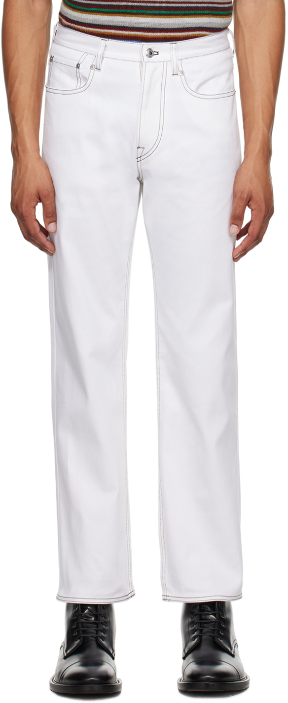 Paul Smith White Five-pocket Jeans In 01 Whites