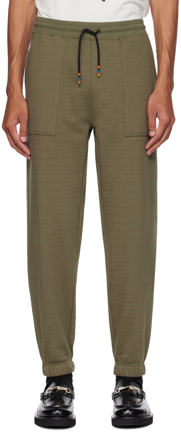 Khaki drawstring joggers online