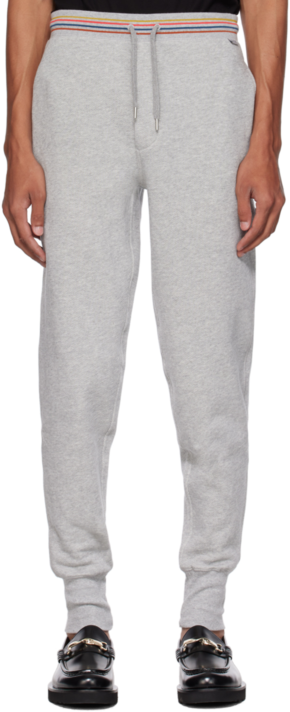 Gray Artist Stripe Sweatpants by Paul Smith on Sale