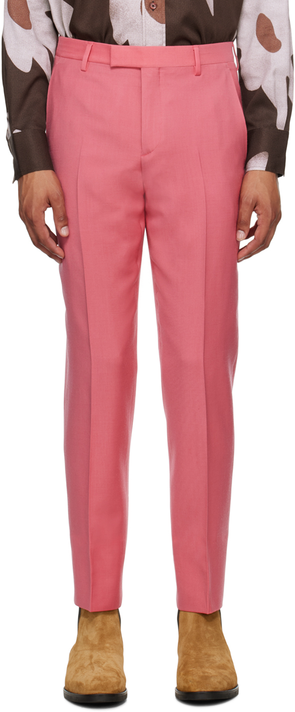 Pink Slim-Fit Trousers
