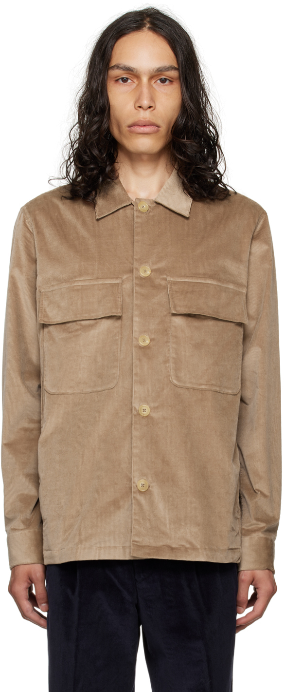 Paul Smith Brown Buttoned Shirt In 73 Greys