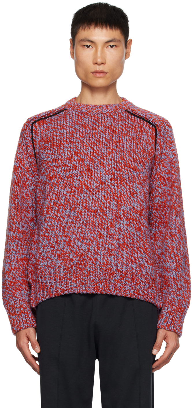 Paul Smith Orange & Purple Chunky Sweater In 18 Oranges