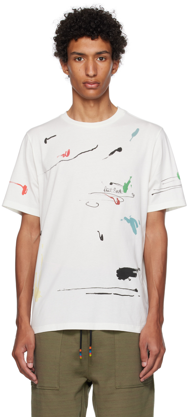 White Ink Marks T-Shirt