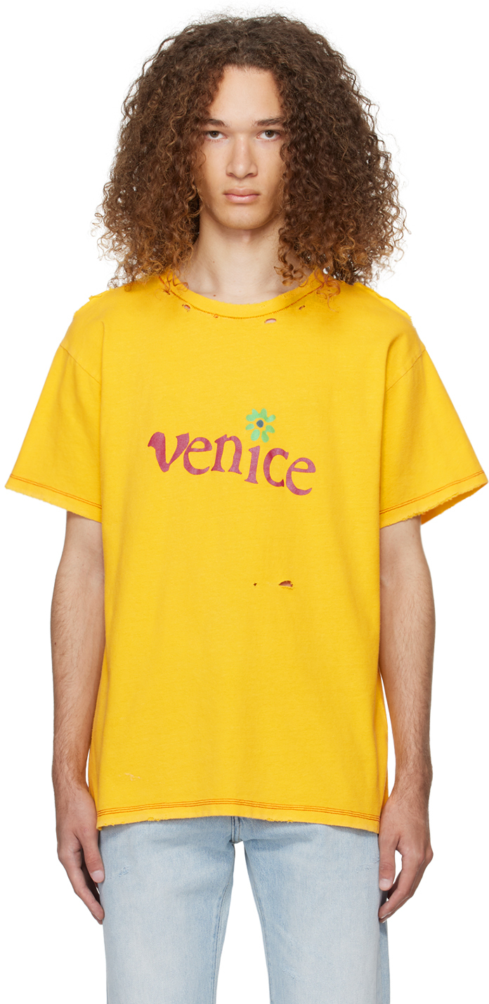 ERL: イエロー Venice Tシャツ | SSENSE 日本