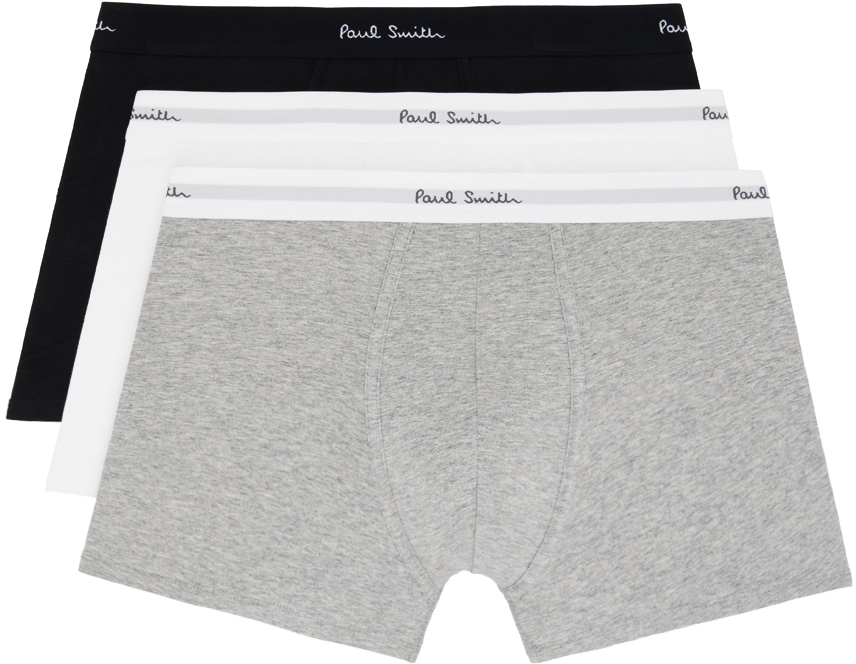 Paul Smith: Three-Pack Multicolor Long Boxer Briefs | SSENSE Canada