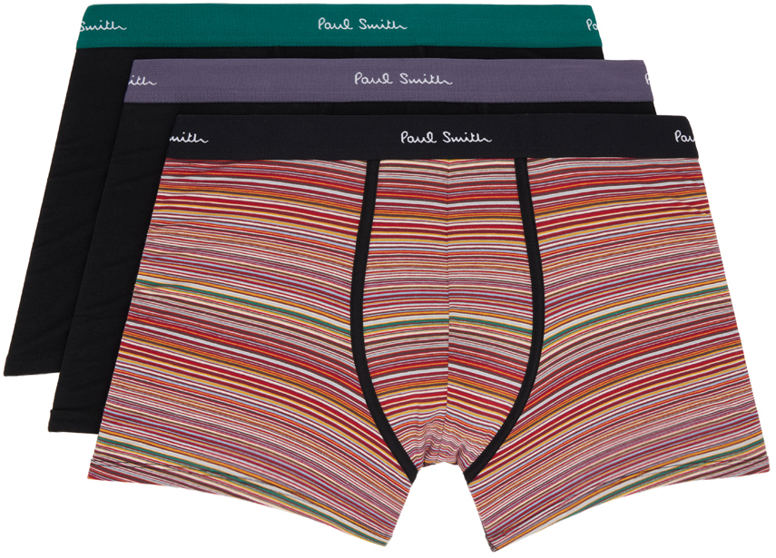 Three-Pack Multicolor Long Boxer Briefs