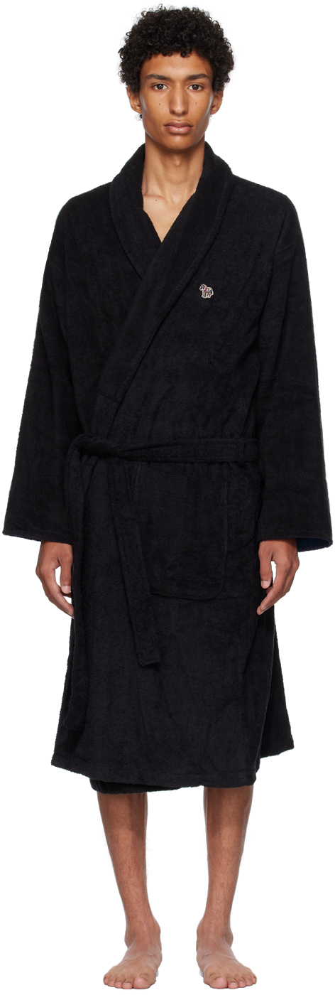 Paul Smith Black Zebra Robe In 79a Black