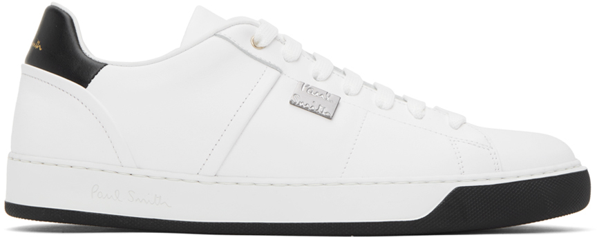 Paul Smith White & Black Bima Sneakers In 01 White