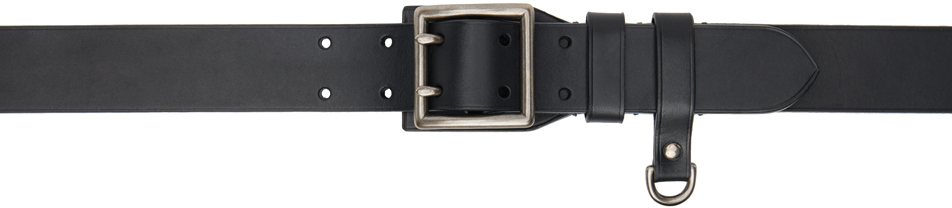 Ralph Lauren Purple Label Black Leather Nautical Anchor Plaque Belt New  $595