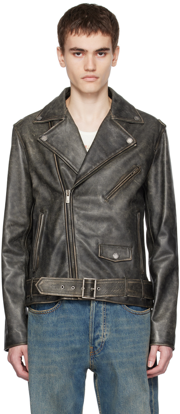Golden Goose Biker Jacket In Black