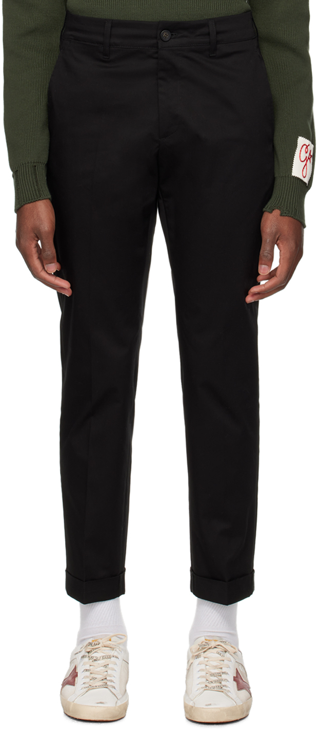 Shop Golden Goose Black Straight Trousers In 90100 Black