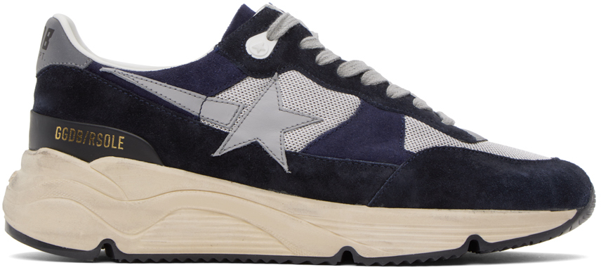 Blue & Gray Running Sole Sneakers by Golden Goose on Sale