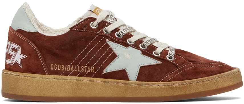 Red Ball Star Sneakers by Golden Goose on Sale