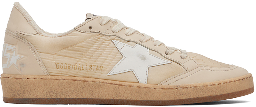 Golden Goose Beige Ball Star Sneakers