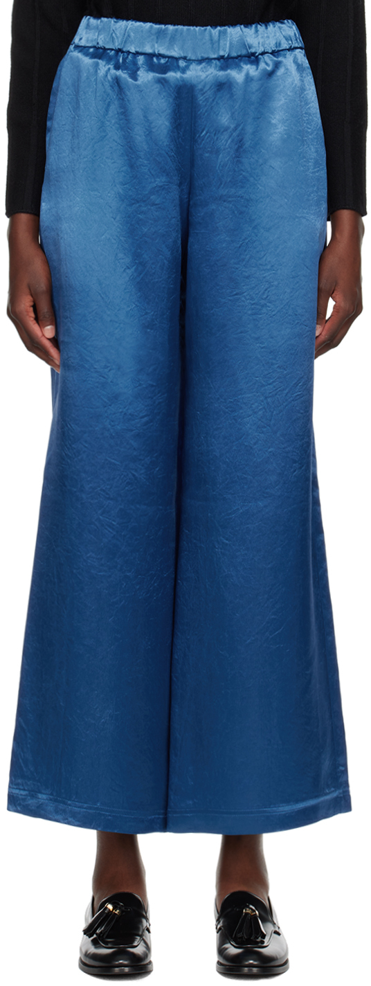 Max Mara Blue Acanto Trousers In 050 Cornflower