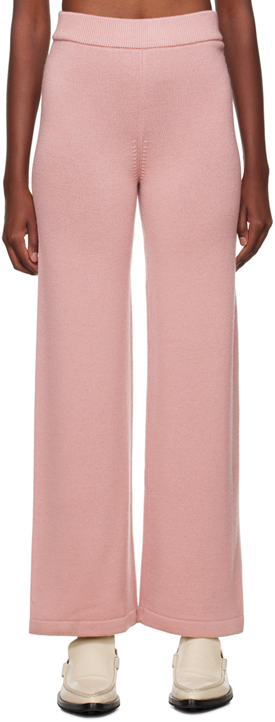 MM by Max Mara: Pink Visone Lounge Pants | SSENSE