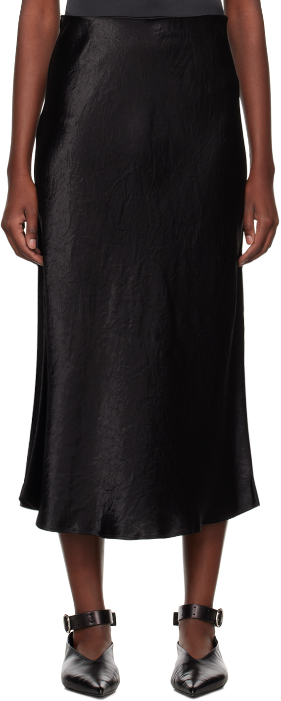 Shop Max Mara Black Alessio Midi Skirt In 006 Black