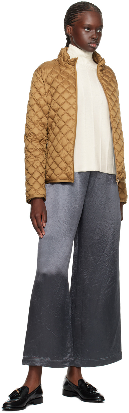 Max Mara Beira Wool Rib Knit Turtleneck Sweater In 008 White