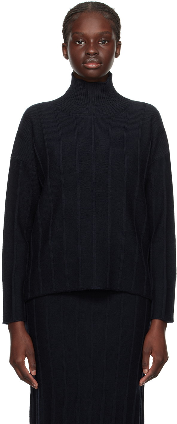 Max Mara Navy Beira Sweater In 006 Ultramarine