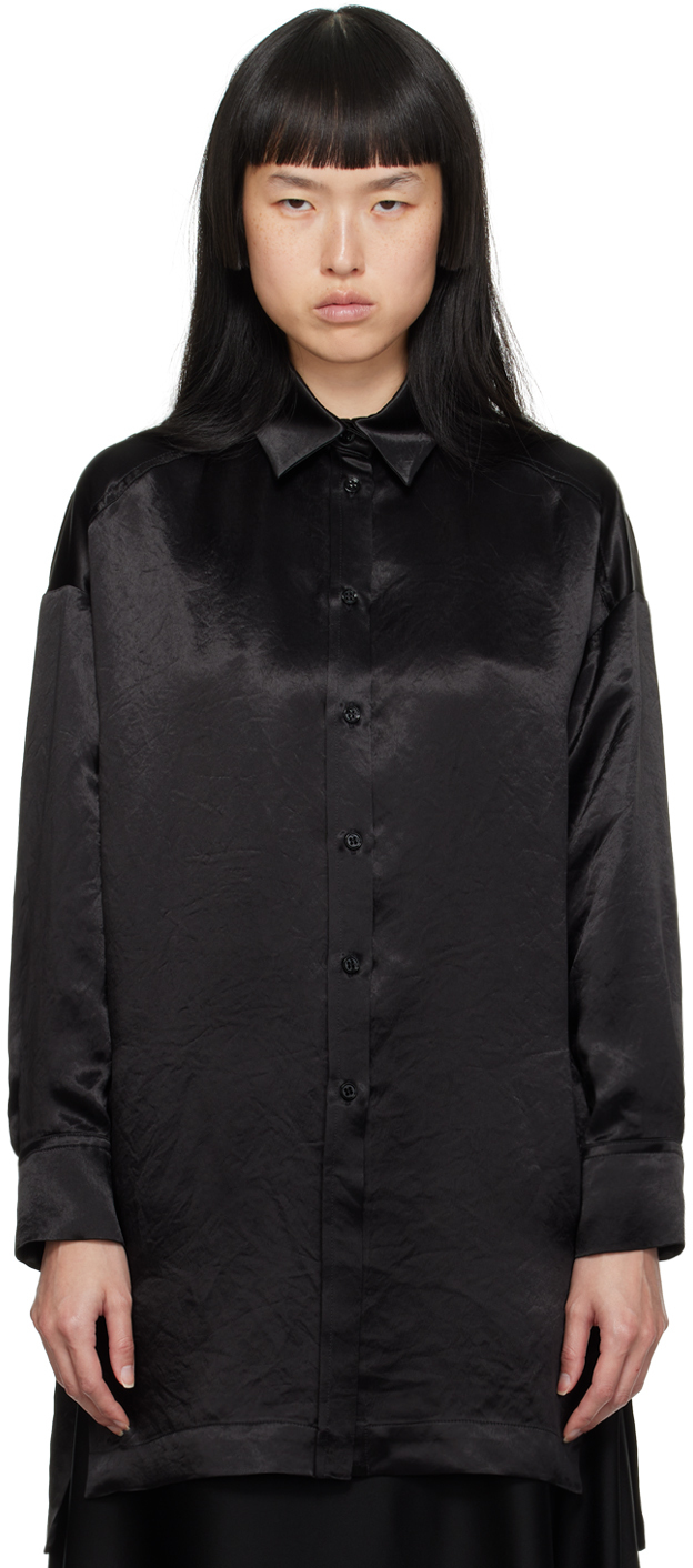 Max Mara Black Bacio Shirt In 006 Black