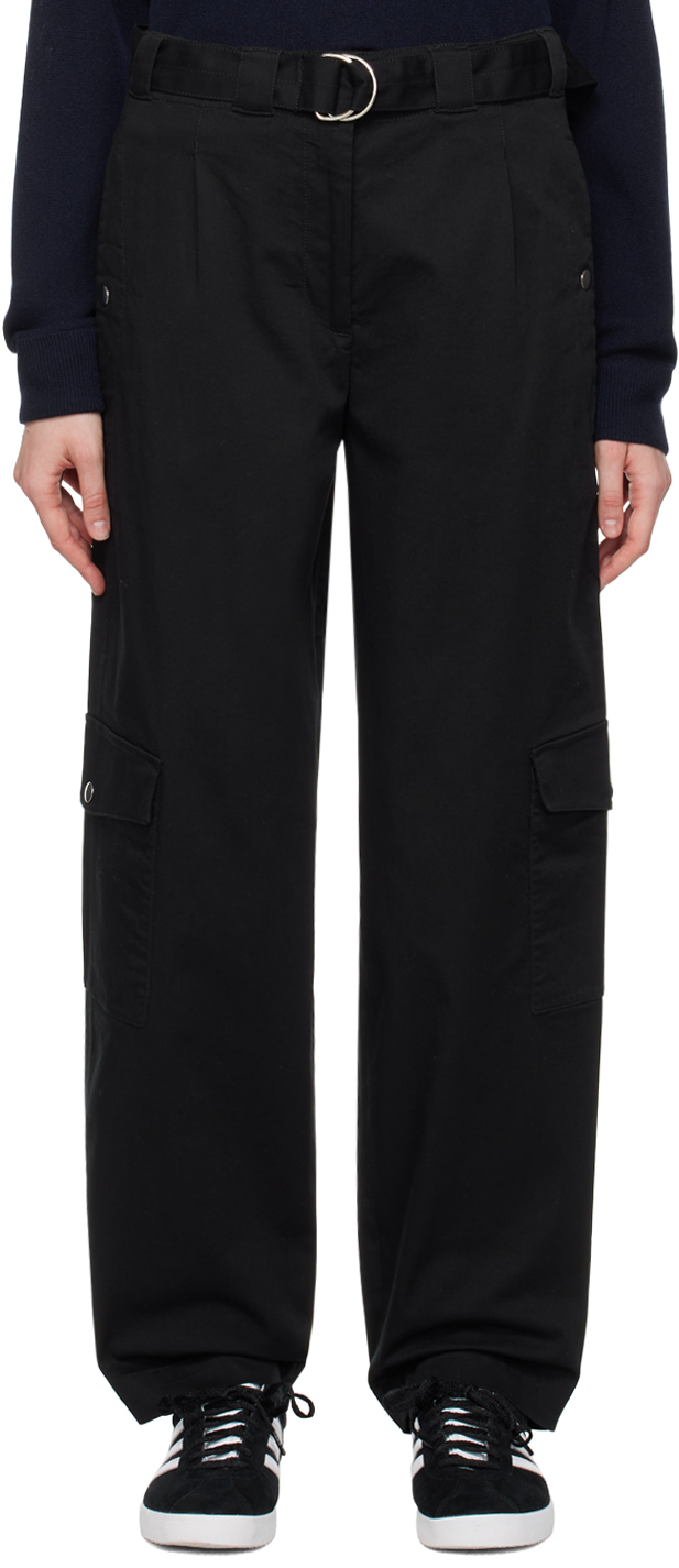 Lacoste Black Cinch Belt Trousers