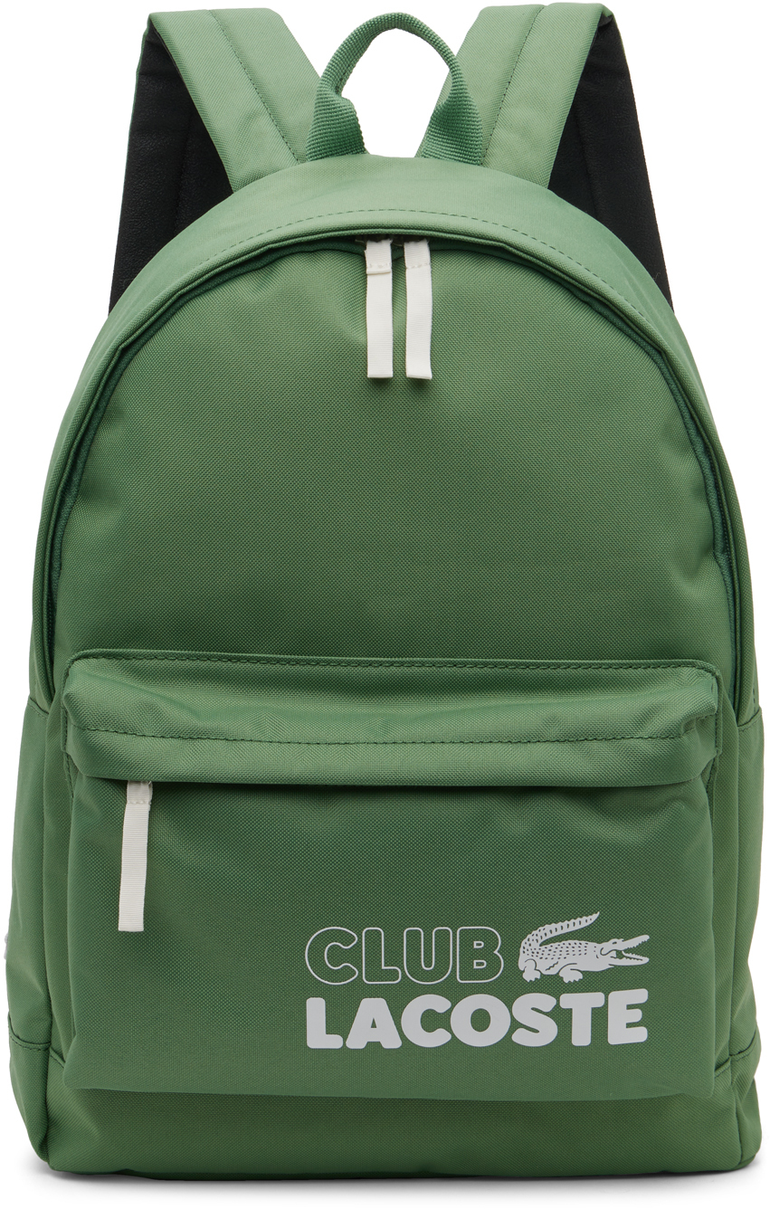 NWT LACOSTE Forest Green Neocroc Classic Solid School Laptop Travel Backpack