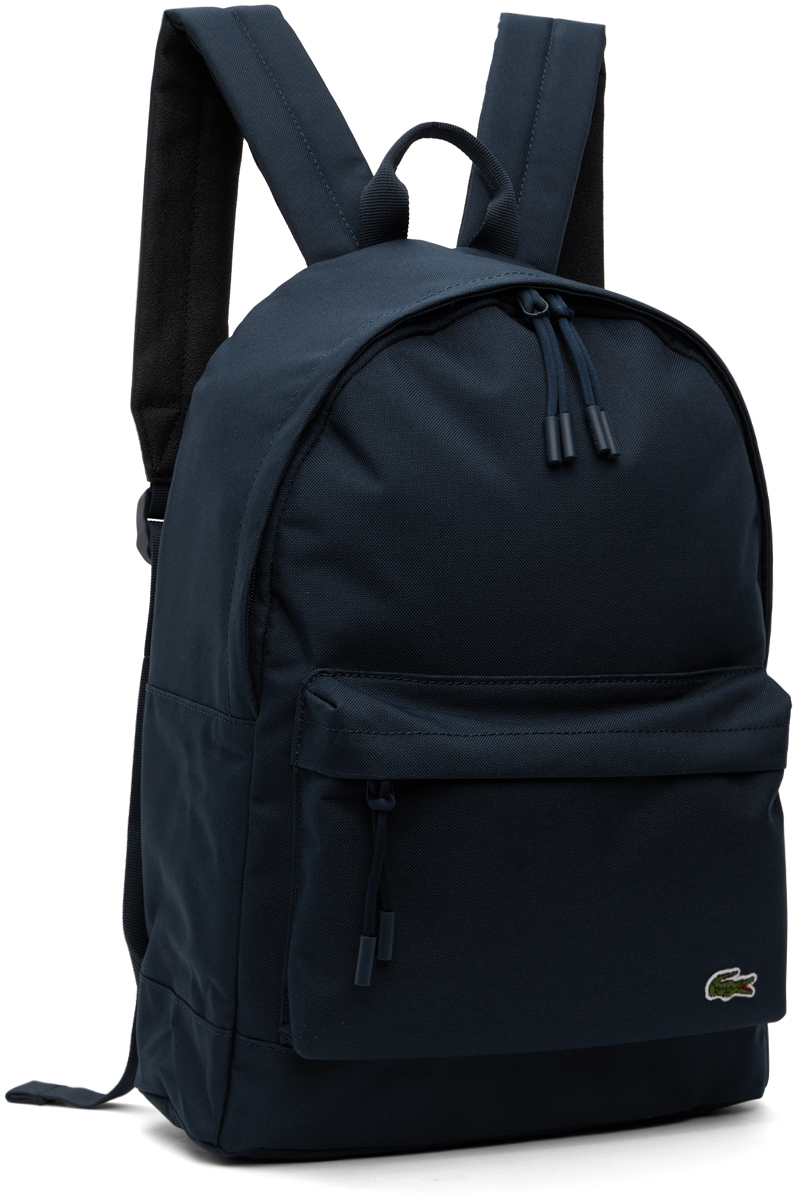 Lacoste Unisex Neocroc Backpack With Zipped Logo Straps - One Size In Blue  | ModeSens