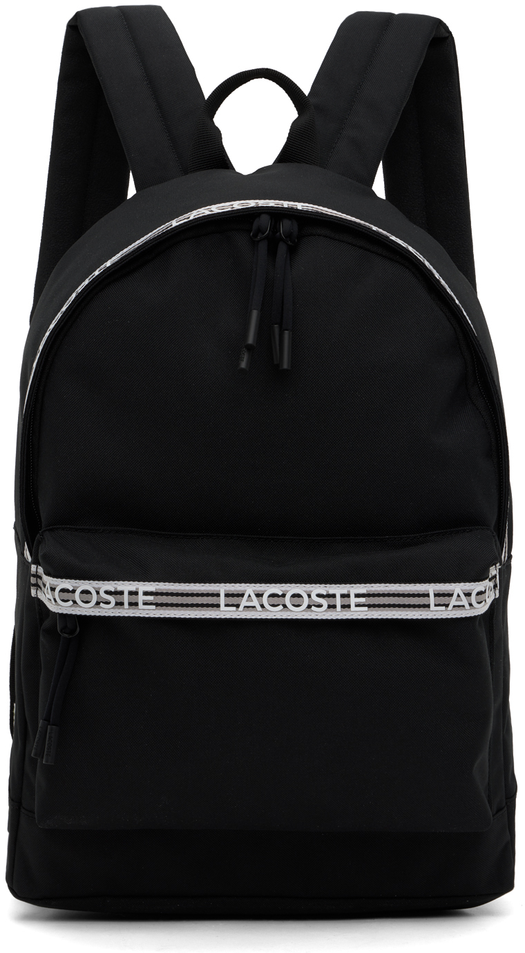 Lacoste Black Neocroc Backpack In 279