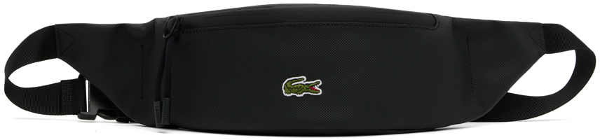 Lacoste Black Embroidered Pouch In 000 Black