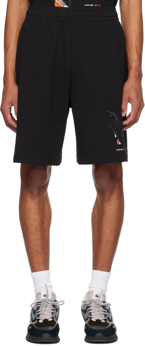 Lacoste Black Netflix Edition Shorts In 031 Black