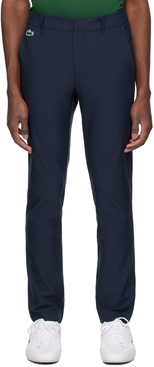 Lacoste Navy Slim-fit Trousers In 166