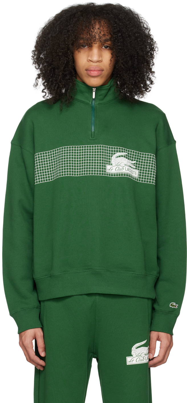 Lacoste Green Printed Sweatshirt In 132 Green