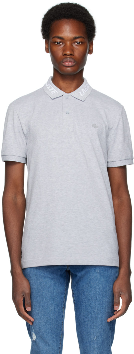 Lacoste Gray Branded Polo In Cca Grey