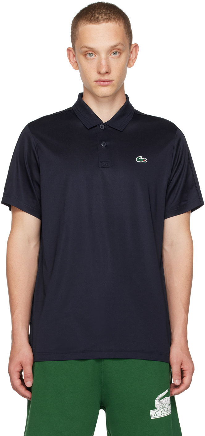 Lacoste Navy Quick Drying Polo In 5fs