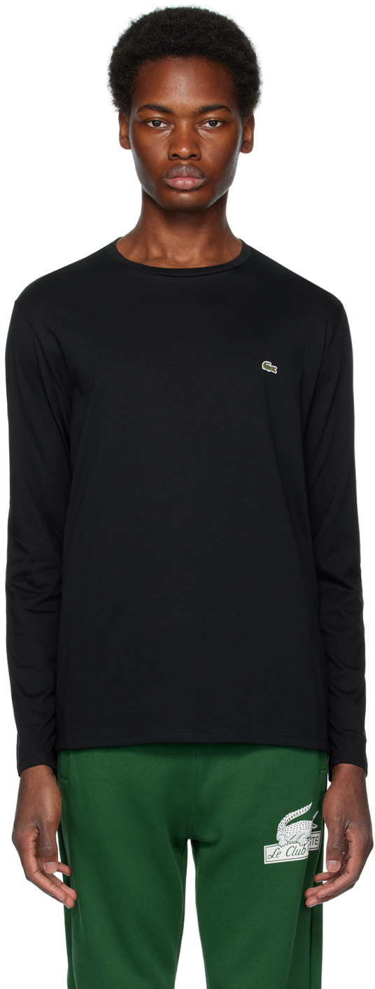 Black Crewneck Long Sleeve T-Shirt