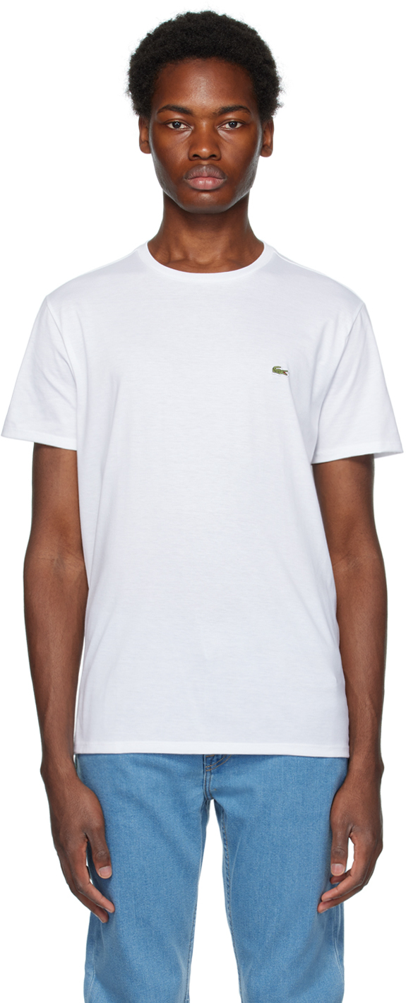 Lacoste White Crewneck T-shirt In 001 White
