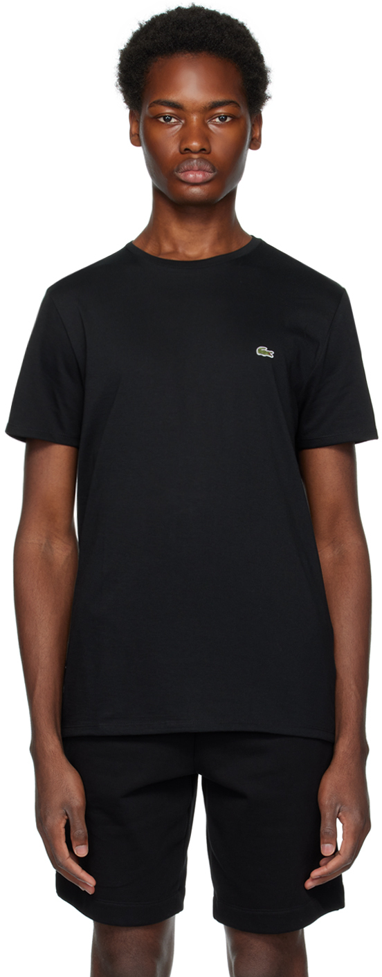 Lacoste Black Crewneck T-shirt In 031 Black