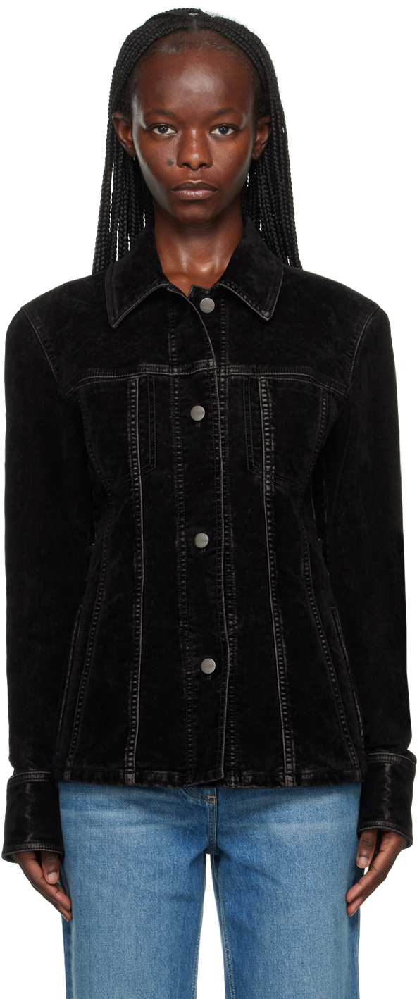 Shop Ferragamo Black Fitted Jacket In 001 Nero