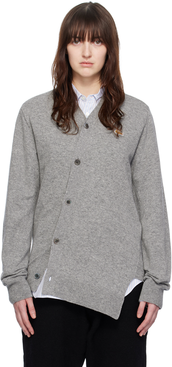 Comme Des Garçons Shirt Grey Lacoste Edition Cardigan In 1 Grey
