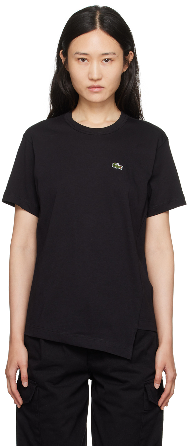 Comme Des Garçons Shirt Black Lacoste Edition T-shirt In 1 Black