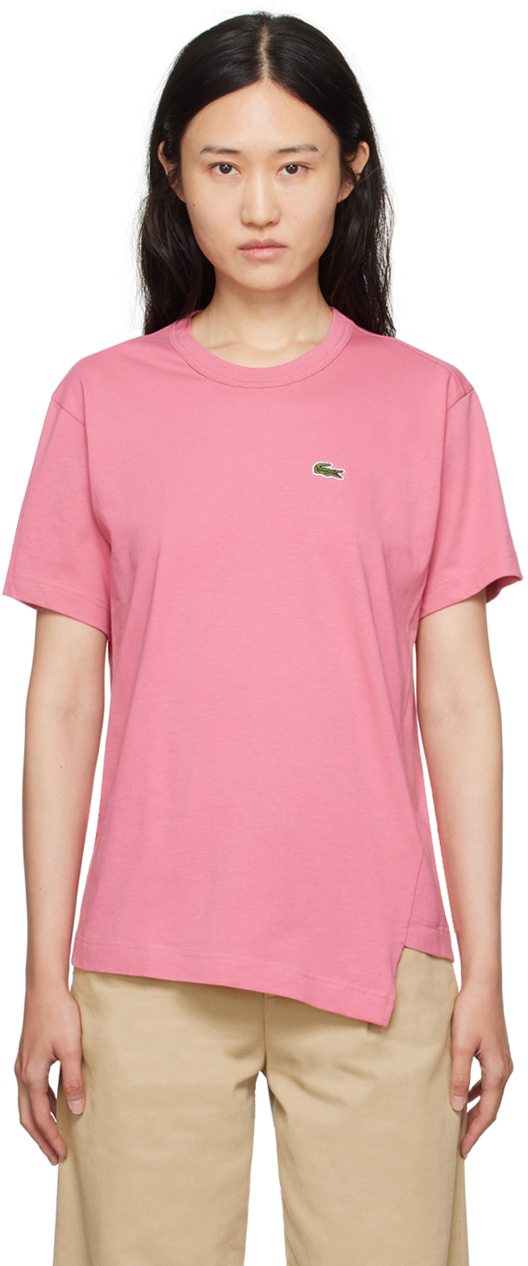 Comme Des Garçons Shirt Pink Lacoste Edition T-shirt In 4 Pink