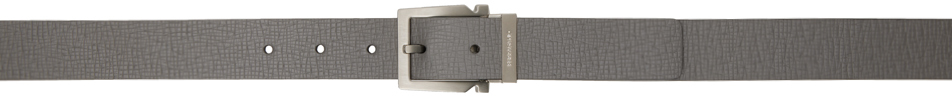 Ferragamo Black & Grey Reversible Pin-buckle Belt In Grey || Nero