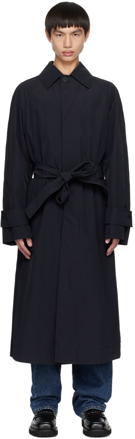 Ferragamo Black Belted Trench Coat