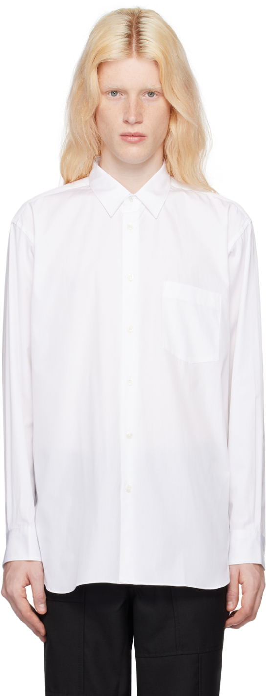 Comme Des Garçons Shirt White Patch Pocket Shirt In 3 White