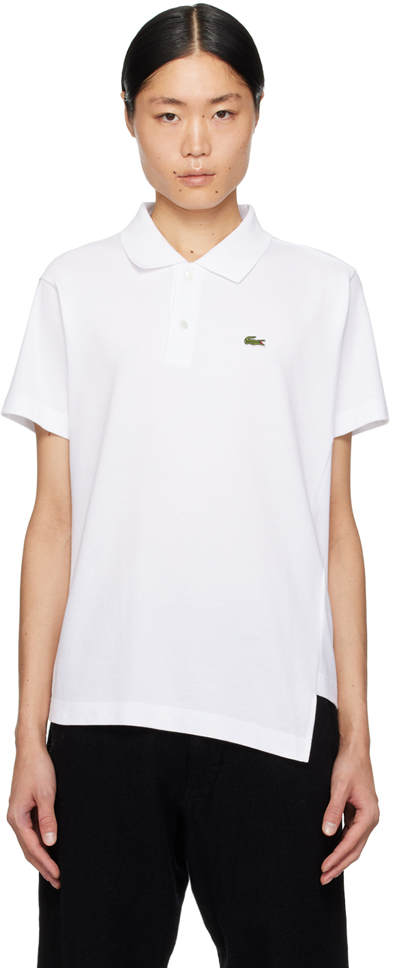Shop Comme Des Garçons Shirt White Lacoste Edition Polo In 3 White