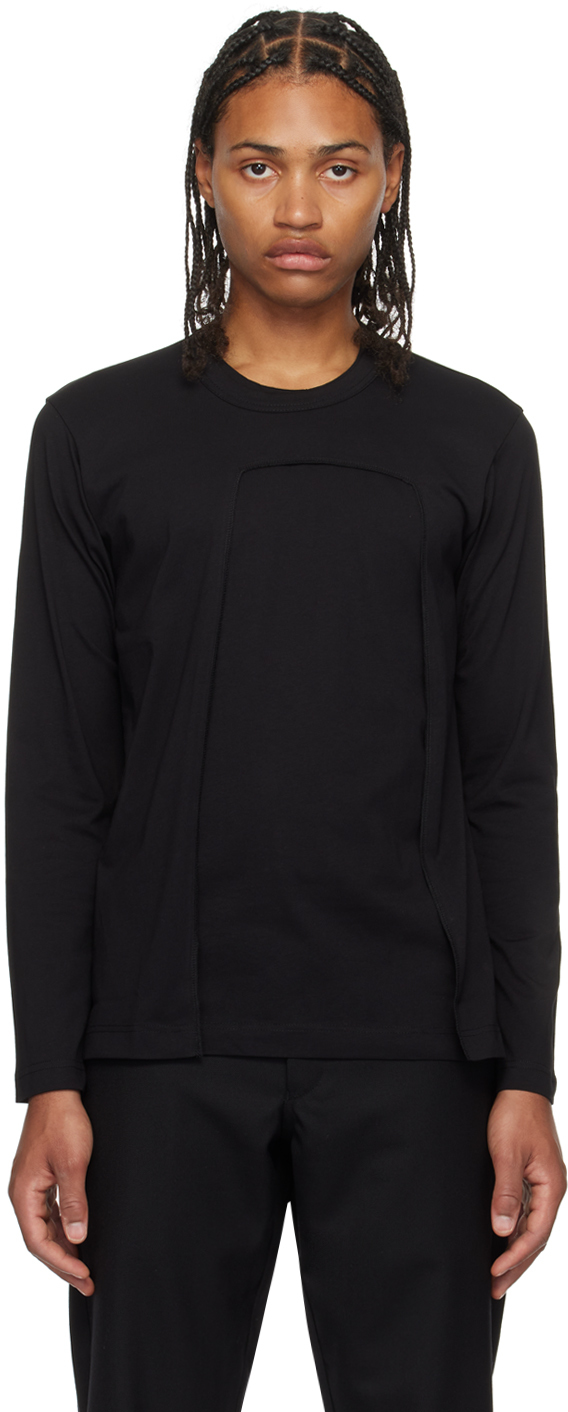 Black Layered Long Sleeve T-Shirt