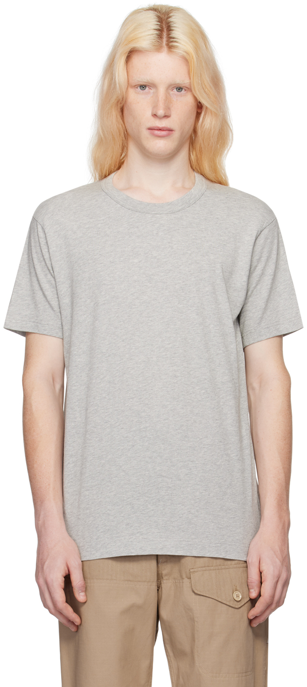 Shop Comme Des Garçons Shirt Gray Crewneck T-shirt In 3 Top Grey