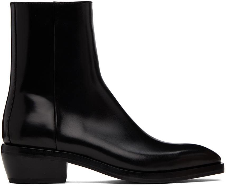 Ferragamo black shop boots