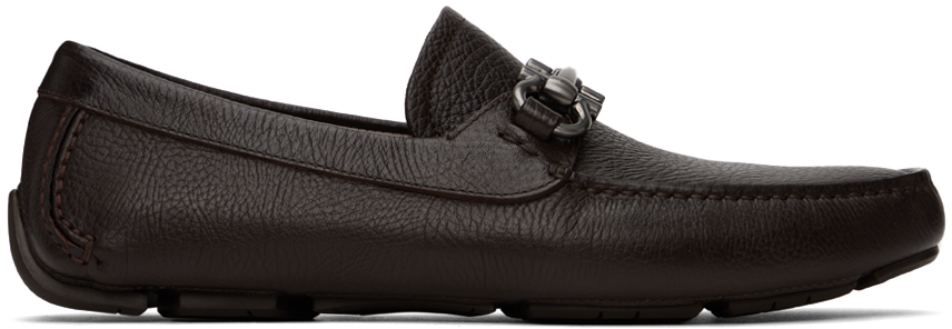 FERRAGAMO BROWN GANCINI LOAFERS